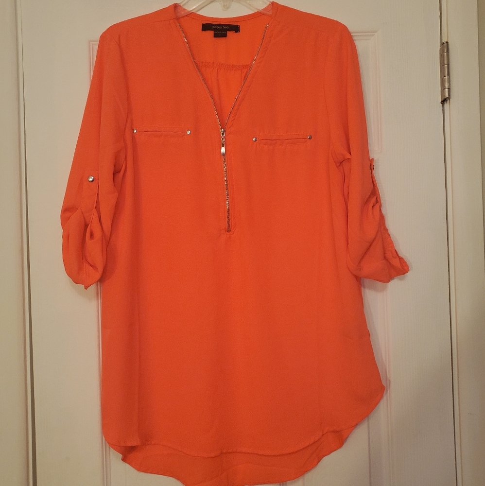 Paper Tee Zip Top